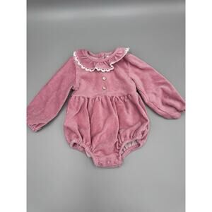 Ted Baker Girls Pink One Piece Romper Long Sleeve Size 12 Months 12M